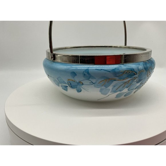 Hand Painted Satin Glass Bon Bon Dish - Picture 16 of 16